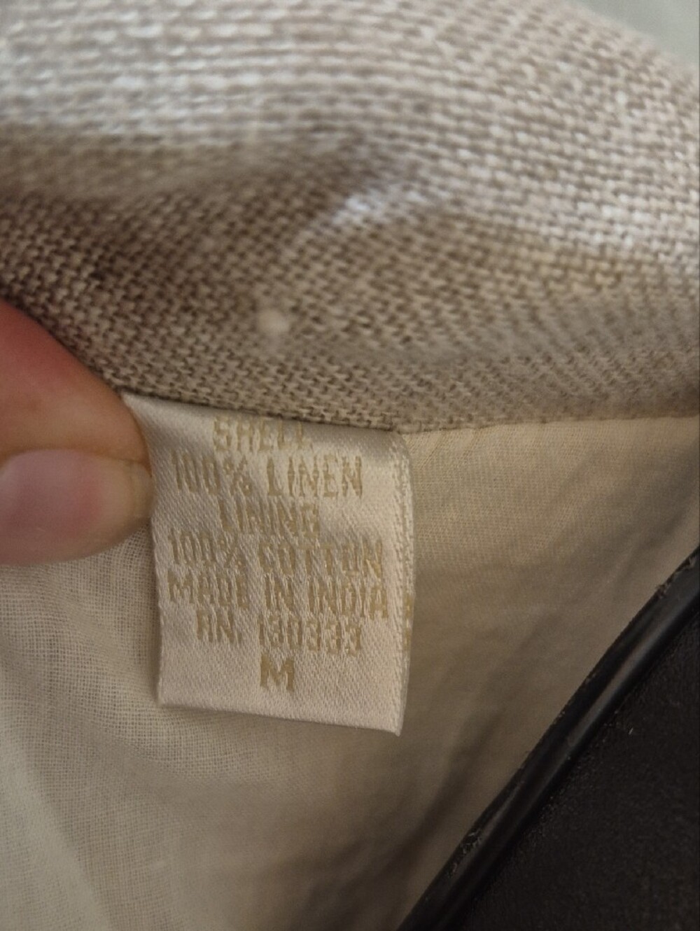 Beige Linen Ruffle-Trim Blazer Jacket - Picture 4 of 11